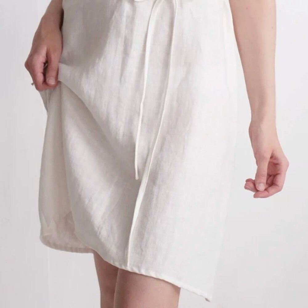 Dusty Aqua Linen Sundress M - Picture 6 of 7